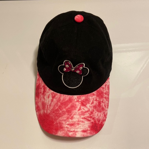 Disney Minnie Mouse Girls Hat, Black w/Pink Tye Dye, OSFA - Picture 4 of 13